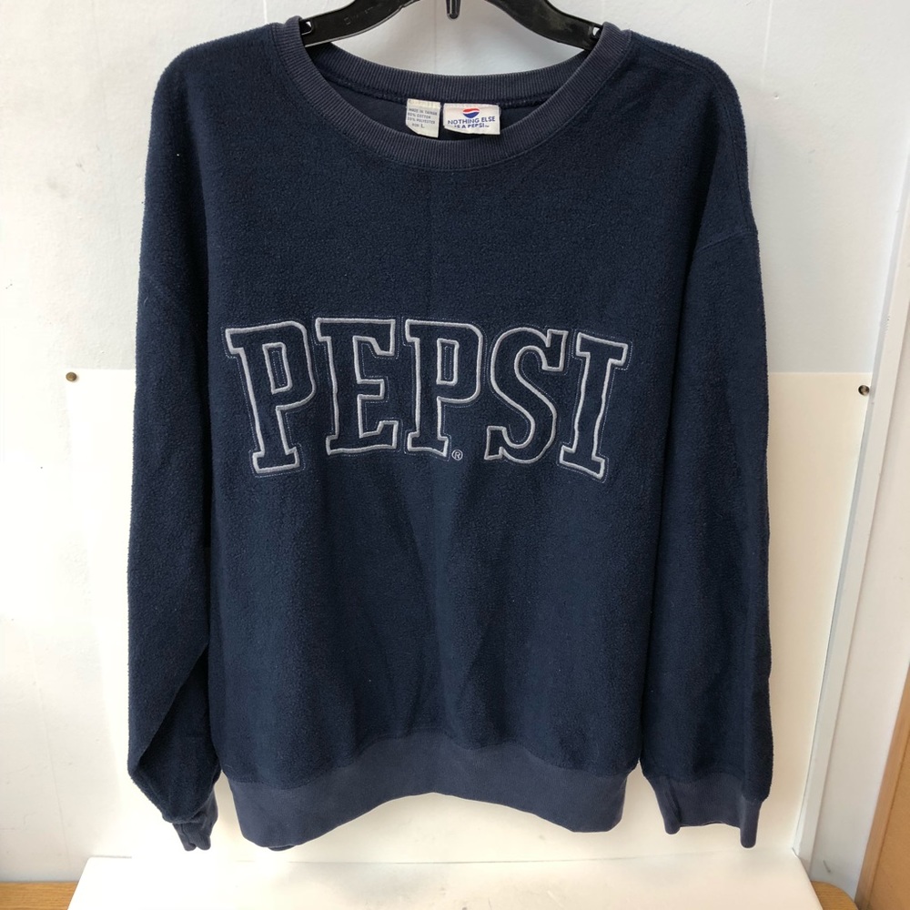 Pepsi crewneck sweatshirt men size large blue